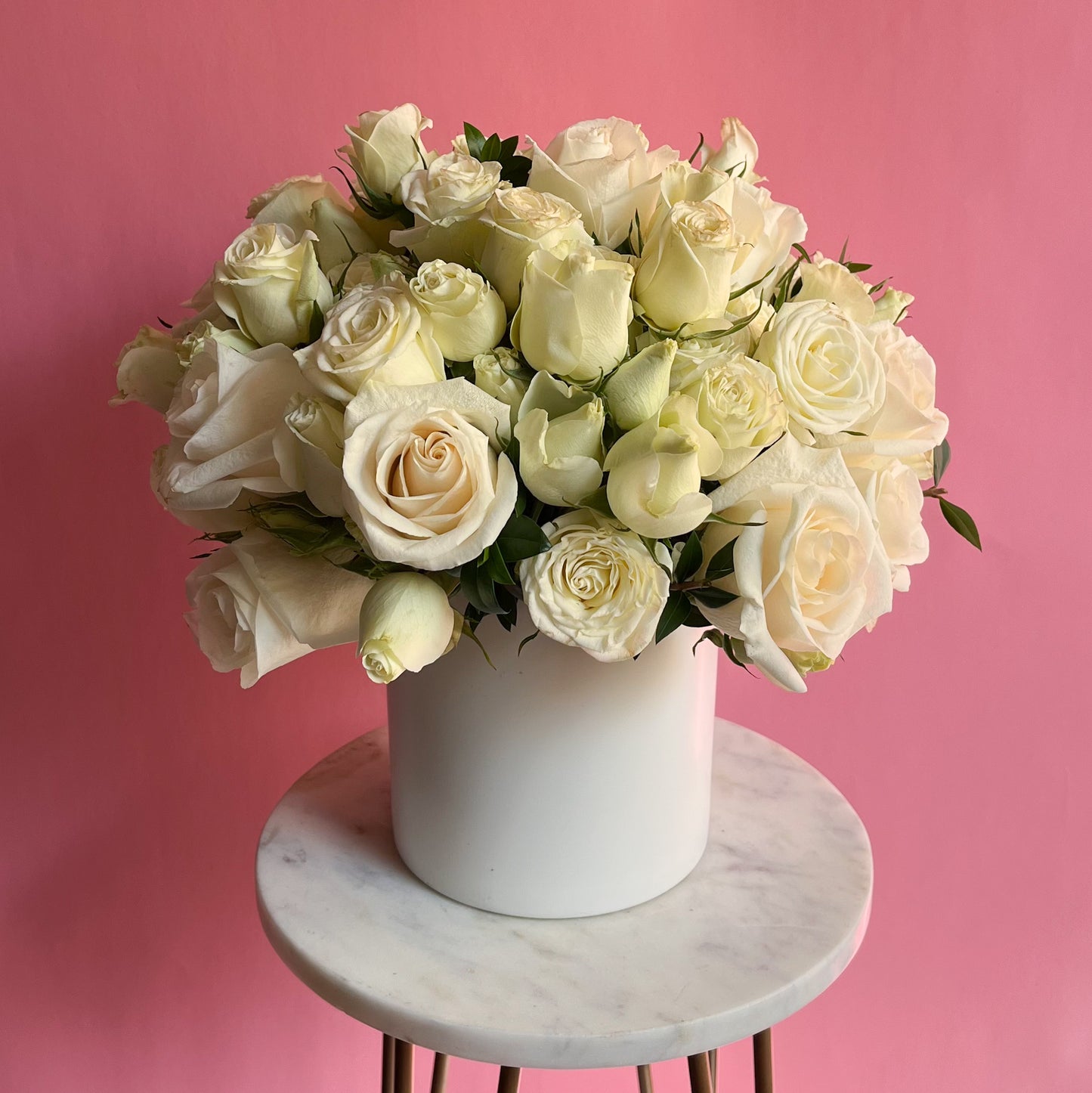 White on White Flower Arrangement
