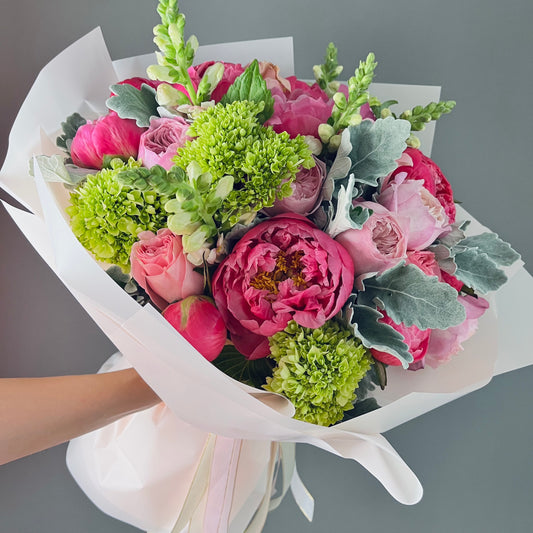Peonies and Garden Roses Bouquet