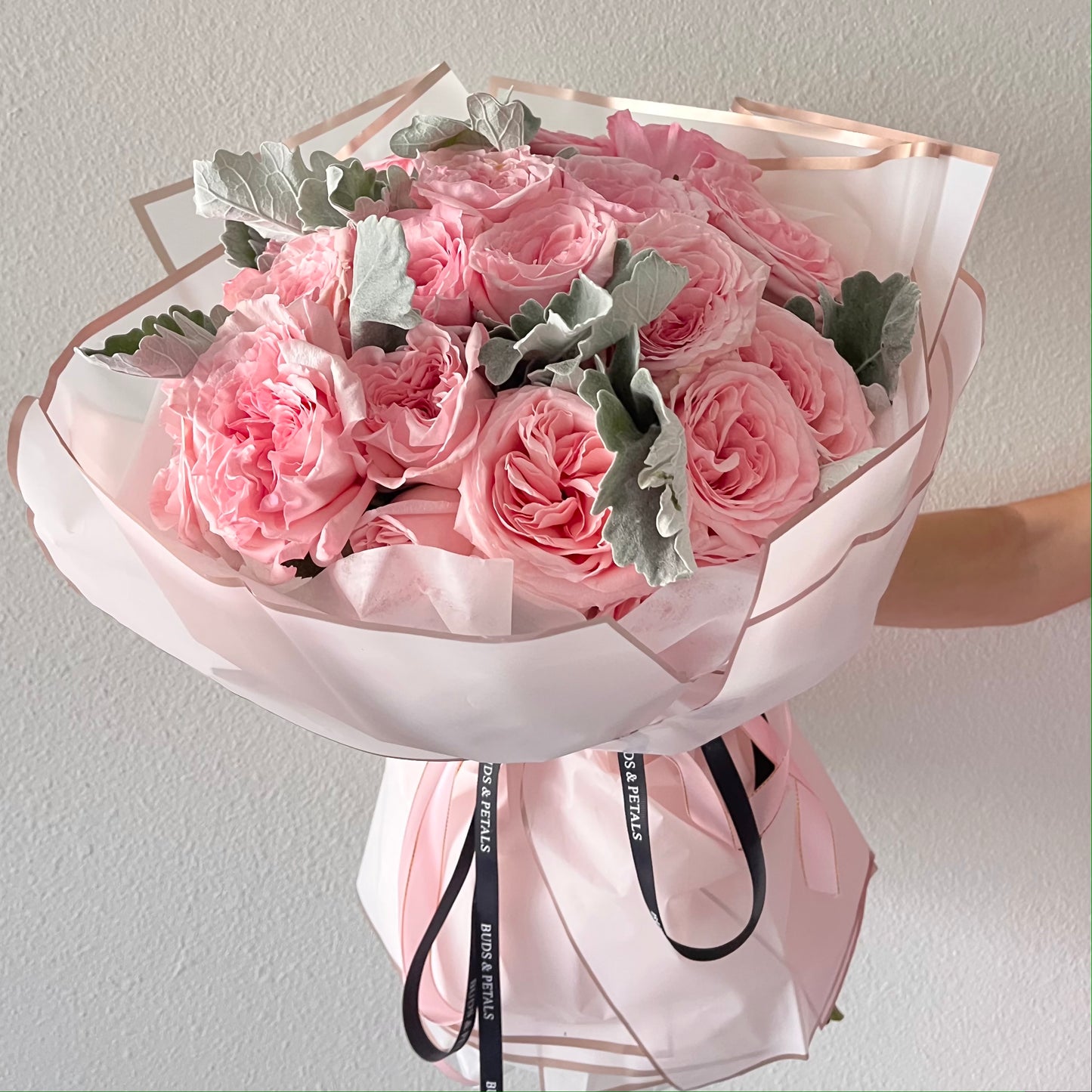 Bouquet of Pink Garden Roses