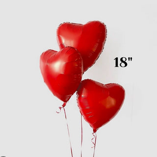 Three heart balloons